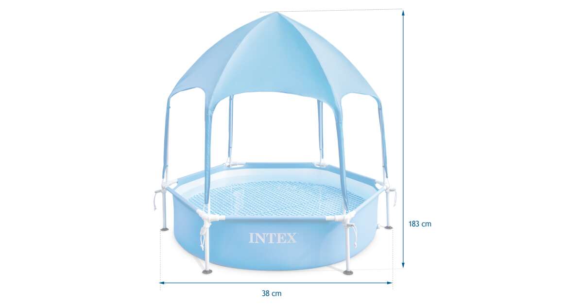 حمام سباحة مع مظلة intex